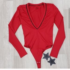 NWT Good American red low down bodysuit